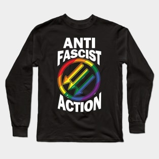 Pround LGBT Anti Fascist Action Gift Antifa Logo Long Sleeve T-Shirt